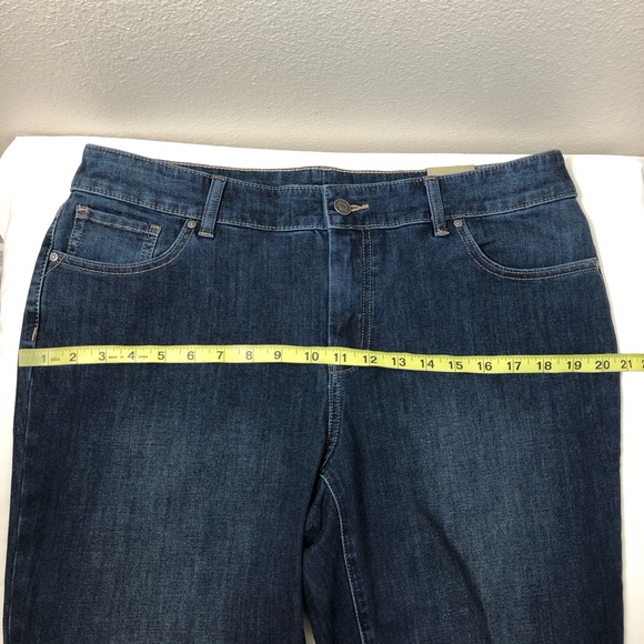 Chico’s Cotton Blend Midrise Straight-Leg Dark Blue Jeans 2 Short (12) - Picture 11 of 16